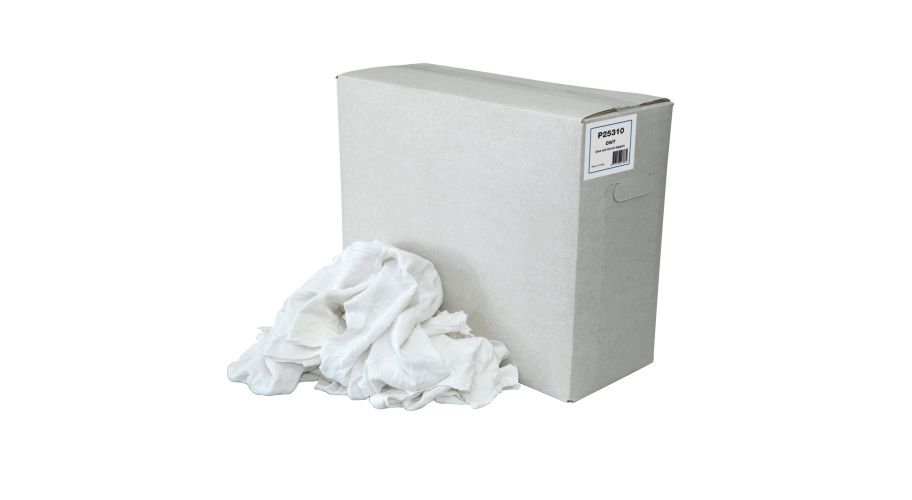 Poetsdoek dunne tricot wit in doos 10kg (50)