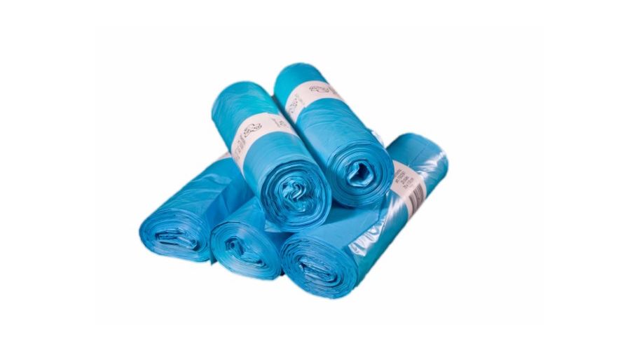 Afvalzak blauw 70x110c T30 15x20 HDPE (VG)