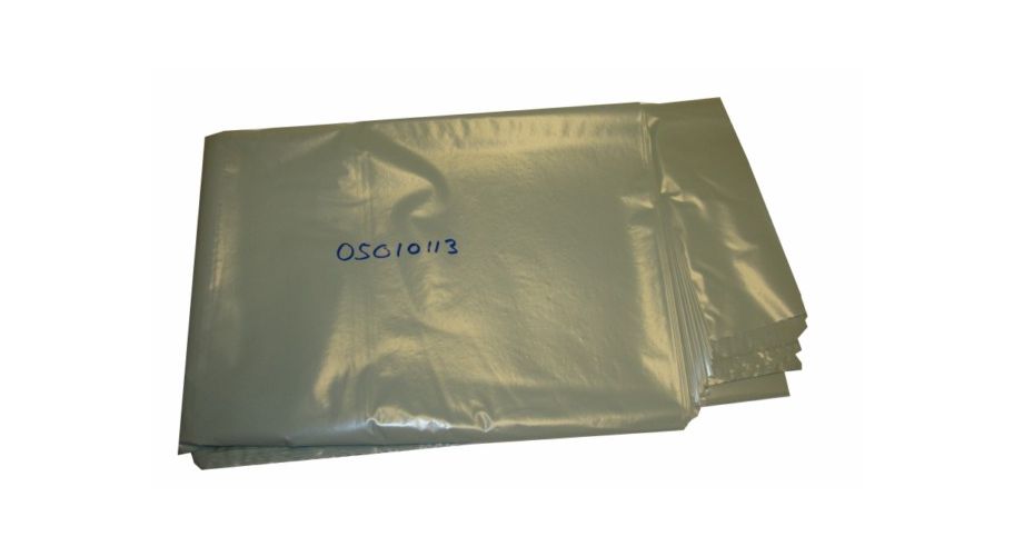 Afvalzak grijs 85x100x0,07my 10x15st.