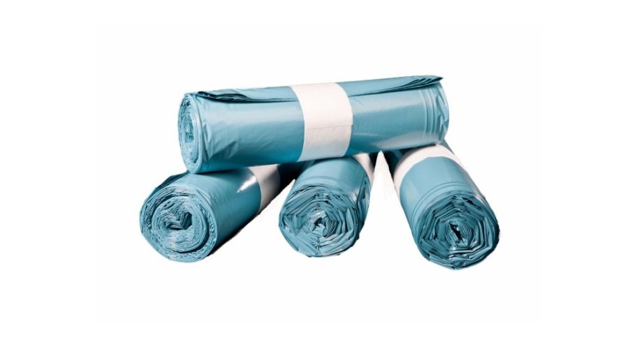 Afvalzak LDPE blauw 65/25x140cmT70 100st