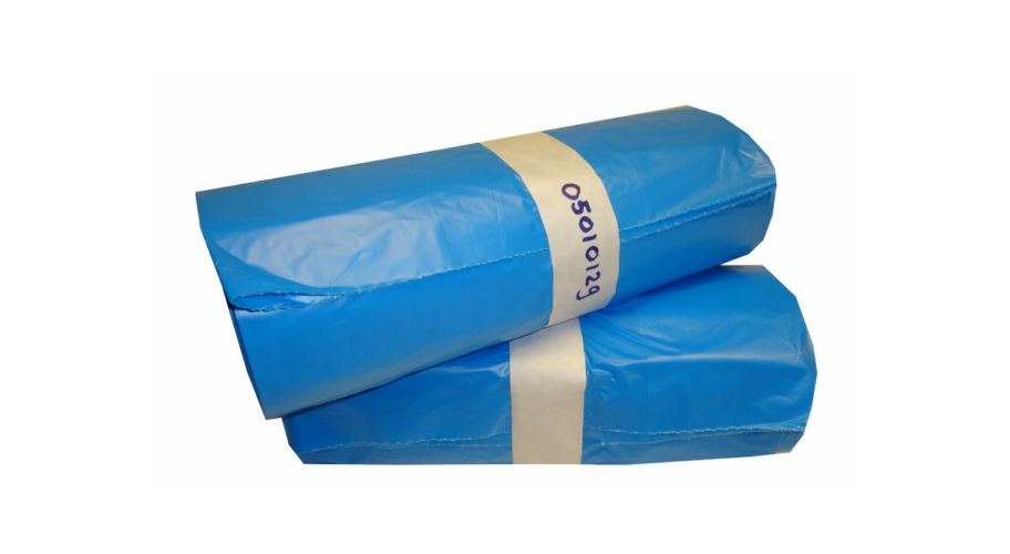 Afvalzak blauw 90x110cm.T30 10x25st.
