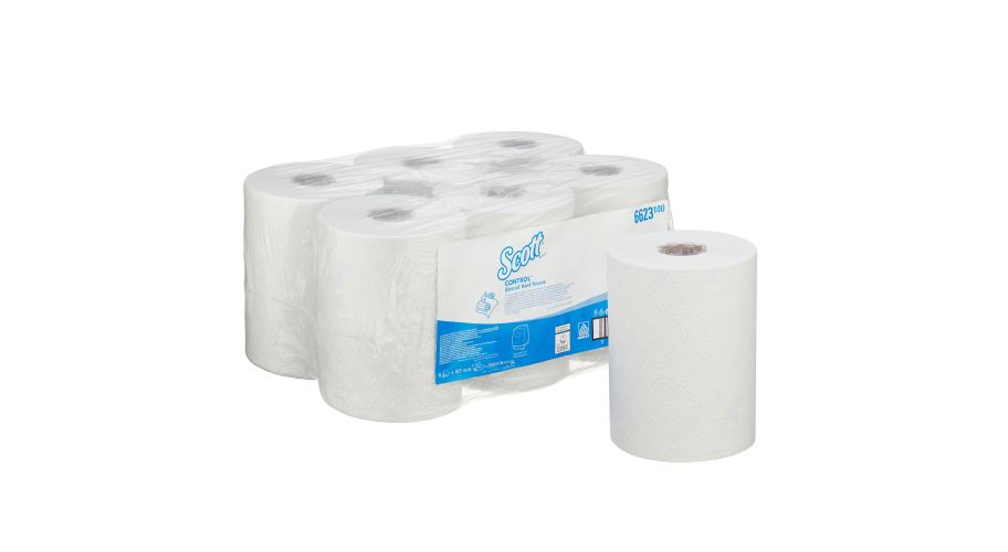Scott control handoekrol wit 1lgs 6x165m t.b.v. dispenser 07955