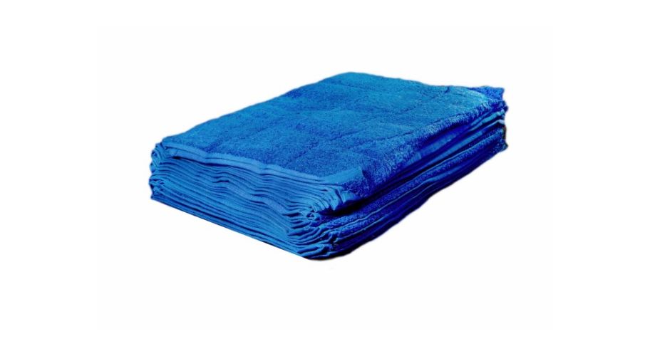 Handdoek badstof 12 stuks blauw 50x100cm