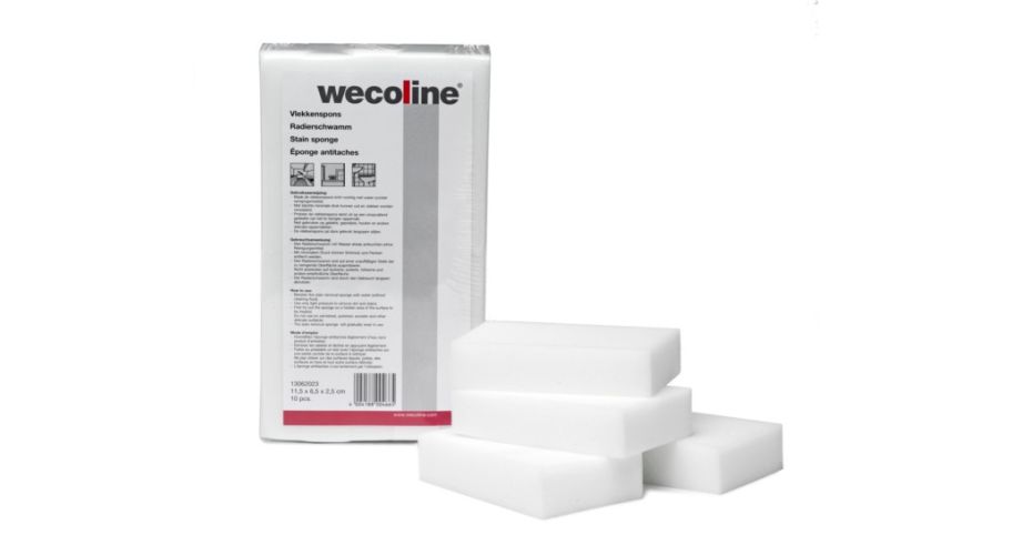 Wecoline Melamine vlekkenspons 10 stuks 105x62x28mm.