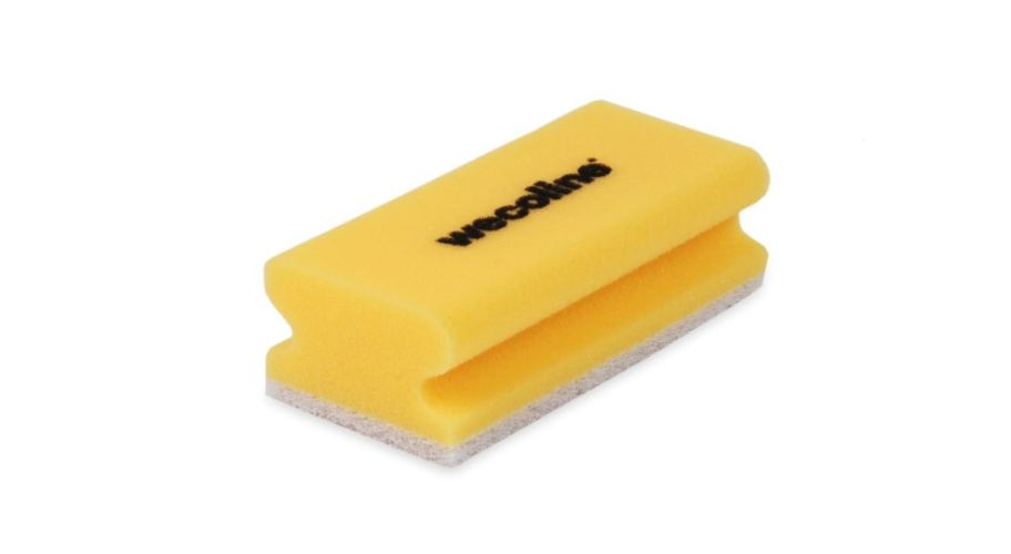 Wecoline schuurspons geel/wit 10 stuk 14 x 7 x 4,5 cm