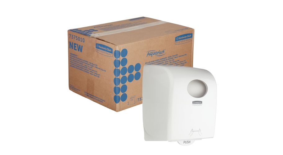 KC Aquarius rolhanddoekdispenser wit Nieuwe model