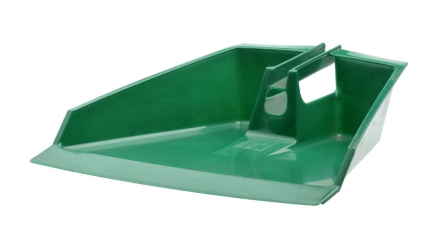 stofblik groot kunststof groen met ergogreep