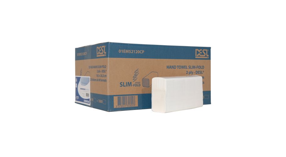 Euro handdoek slimfold  2 laags 20x90st