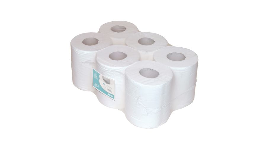 EcoWipe poetsrol midi 1 laags wit 6x300m cellulose 300 meter x 20 cm (55)