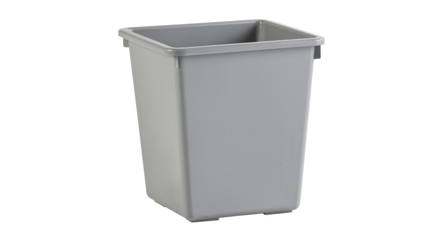 Vierkante tapse papierbak grijs 27 liter Model VB 045433