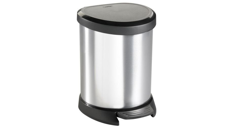 CURVER Deco Pedaalemmer 5L. zilver