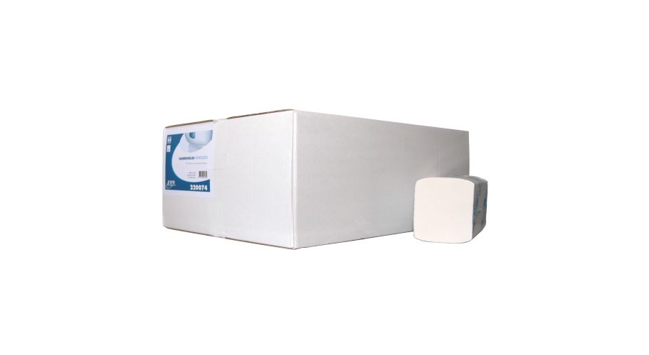 EcoWipe handdoek interfold 3lgs 20x100st tissue hoogwit, 42x22cm (40)
