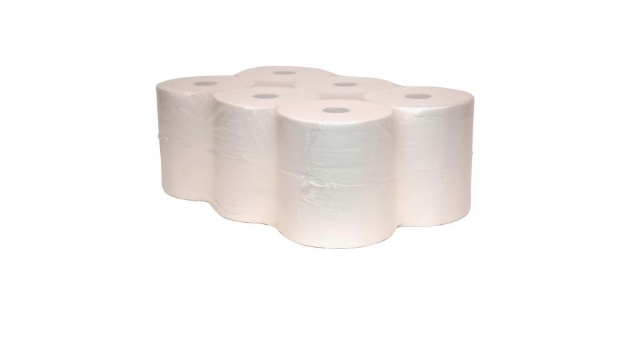 EcoWipe control matic handdoekrol 6x140m wit, 2 laags (55)