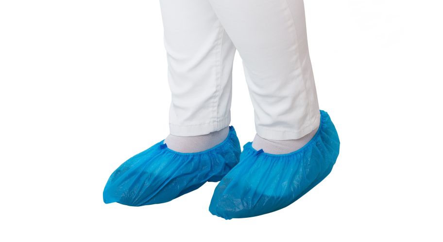 Schoenovertrek PE blauw 35my 20x100st.