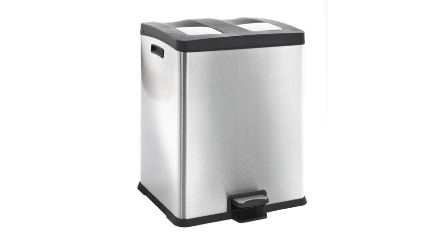 Afvalbak Rejoice Recycling Bin EKO RVS 2x30 L