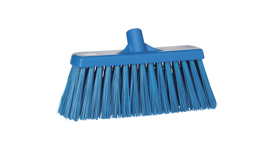 Vikan Bezem hard blauw 33 cm