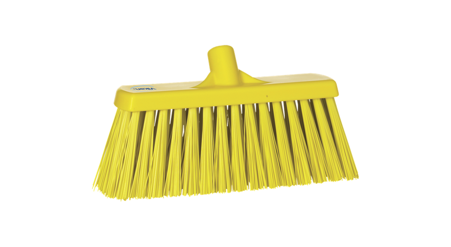 Vikan bezem hard geel 33 cm