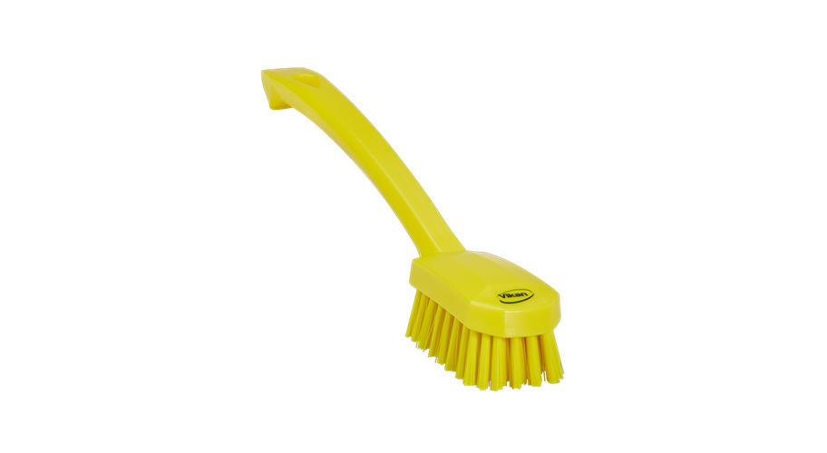 Vikan Afwasborstel medium geel 26 cm