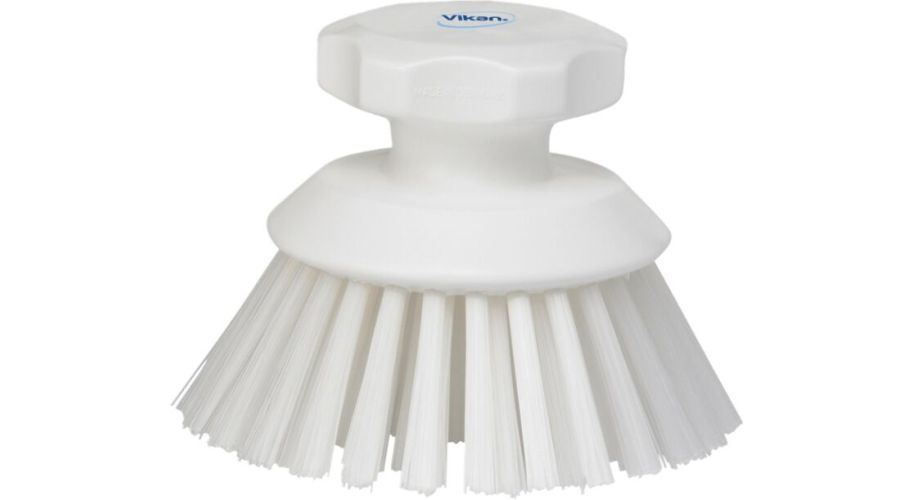 Vikan ronde werkborstel hard wit