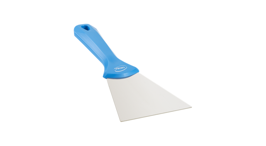 Vikan handschraper RVS blauw 100 mm