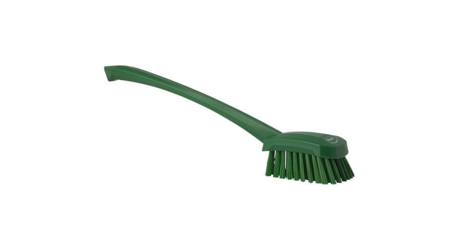 Vikan Afwasborstel hard met lange steel groen 41.5 cm