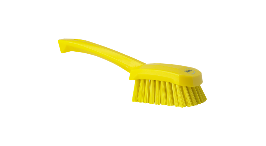Vikan Edge afwasborstel groot hard geel 27 cm