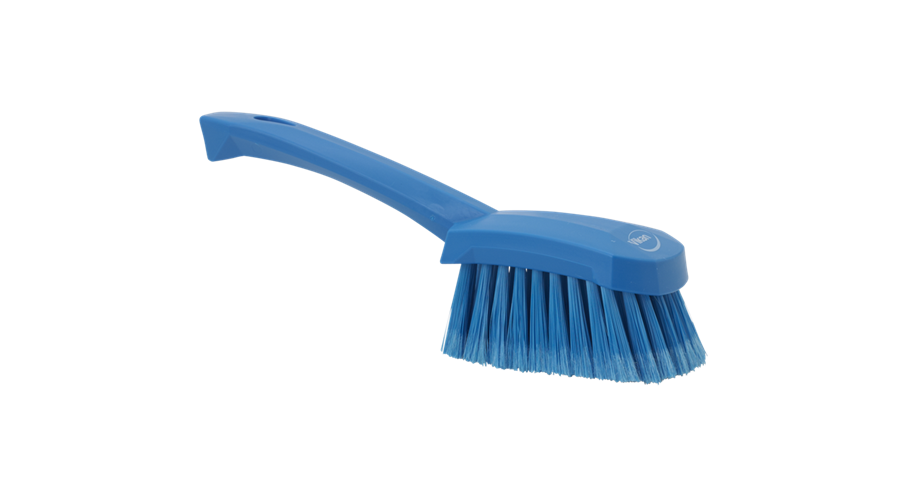 Vikan afwasborstel korte steel blauw 27 cm
