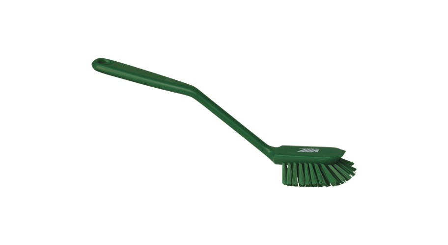 Vikan afwasborstel medium met schraaprand groen 28 cm 