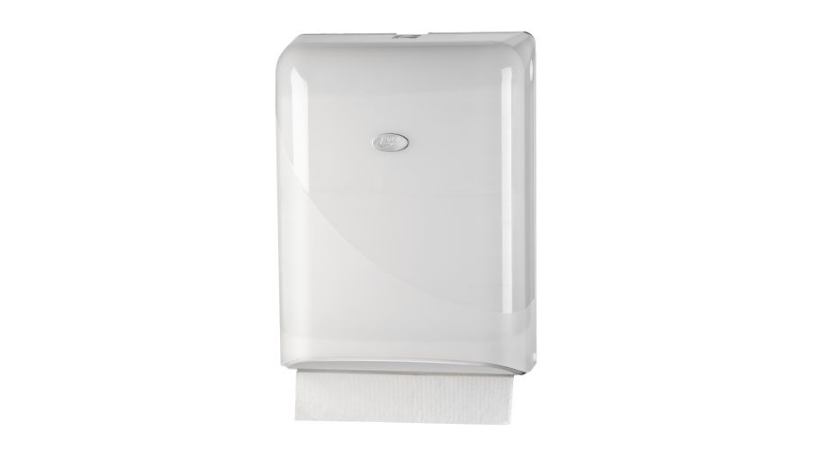 Pearl White Handdoekdispenser z-vouw en interfolded