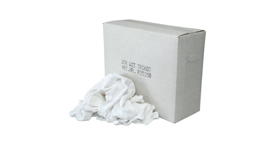 Poetslappen tricot wit 10 kg (50)