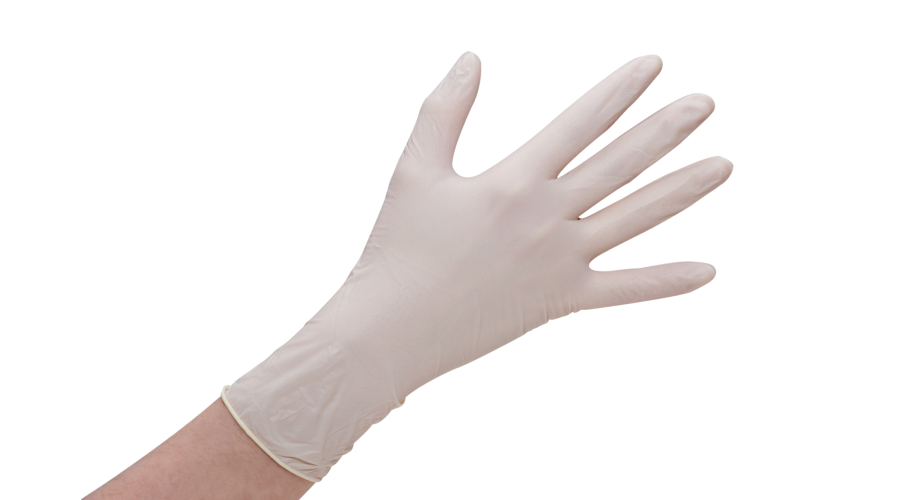 Handschoen latex ongepoed wit XL 100st