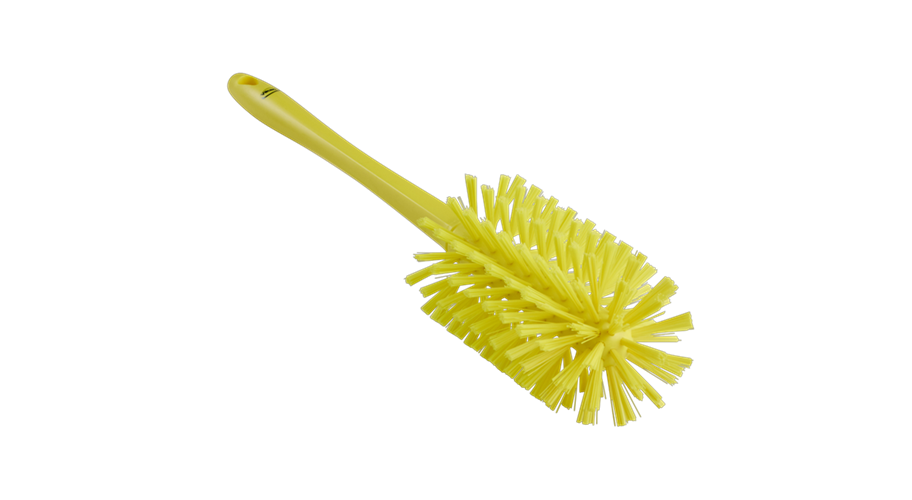 Vikan UH pijpborstel met steel geel