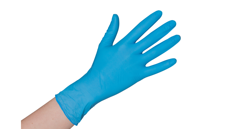 Nitriel handschoen ongep. blauw M 100st INTCO