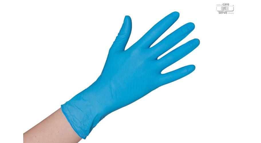 Handschoen nitriel ongepoederd blauw efficient quality maat XXL - 100 stuks