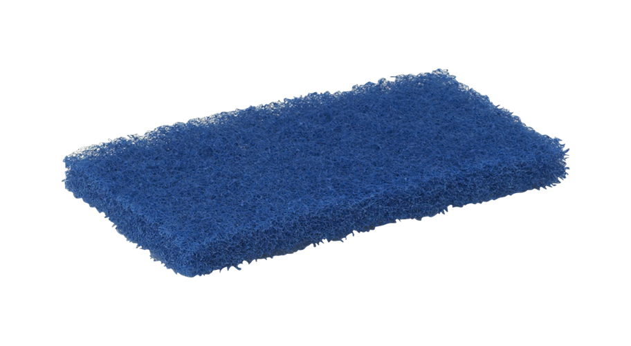 VIKAN schuurpad medium blauw 10 stuks nylon 245x23x125 mm.