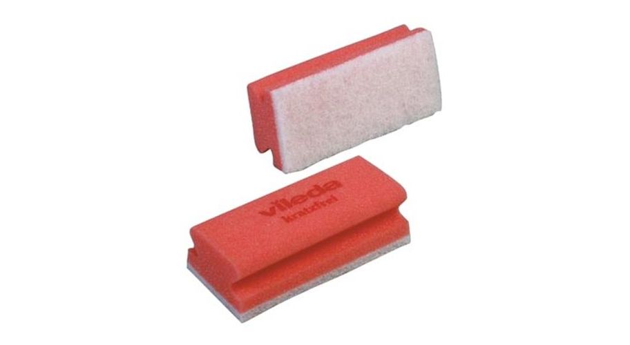 Vileda schuurspons rood/wit 10 st. 7x14 cm.