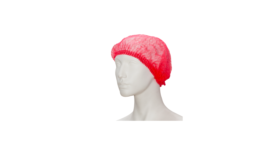 Haarnet non woven wokkel  rood 10x100 stuks