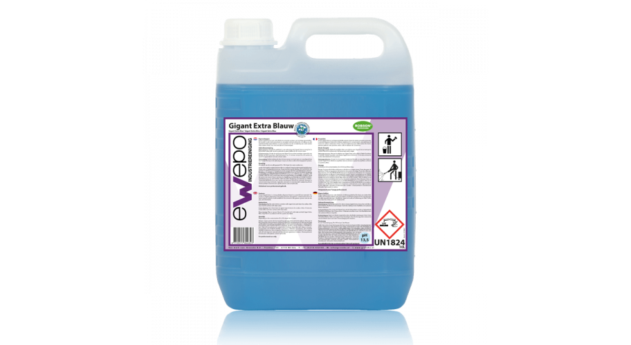 Ewepo Gigant extra blauw 10 L. Sterke alkalische ontvetter