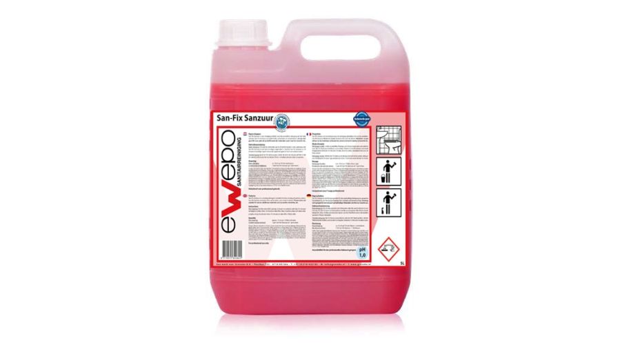 Ewepo San Fix Sanzuur 2x5 L. Periodieke sanitairreiniger
