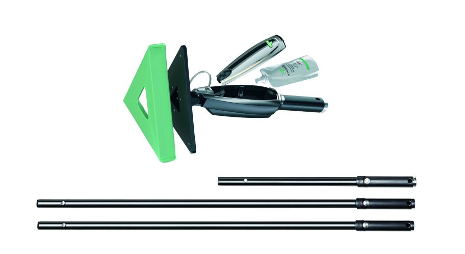 UNGER Stingray startset 330 cm handapparaat, pad, vloeistof, steel 3mtr