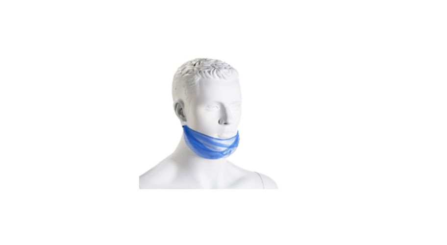 Baardmasker/-netje nylon blauw 300st