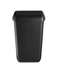 Afvalbak open inworpklep mat zwart 43L Quartz staand en hangend