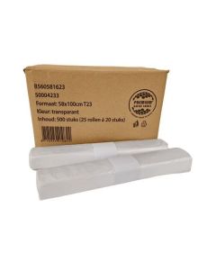 Afvalzak transp. T23 58x100cm 20x25st. HPDE