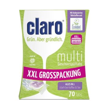 Claro Eco Vaatwastabletten Alles in 1 -  4 x 70 stuks
