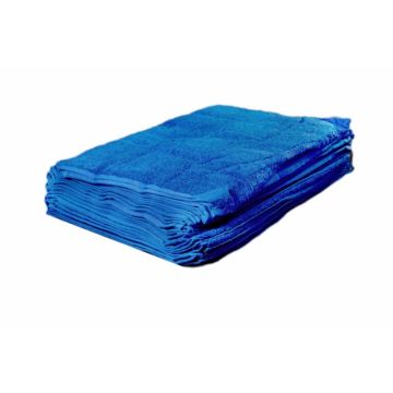 Handdoek badstof blauw 12 stuks