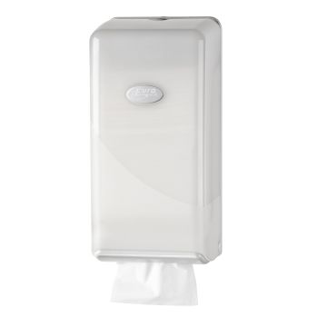 Pearl White Dispenser wit tbv toiletpapier bulkpack