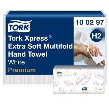 Tork Handdoek H2 2lgs wit -  21 x 100 vellen