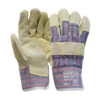 Werkhandschoen rundersplitlederen