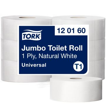Tork Toiletpapier Jumbo universal T1  1-laags wit , 6 x 480 meter