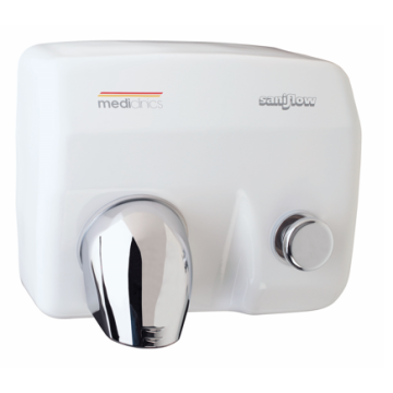 Mediclinics Handdroger met drukknop wit E88 (Saniflow)
